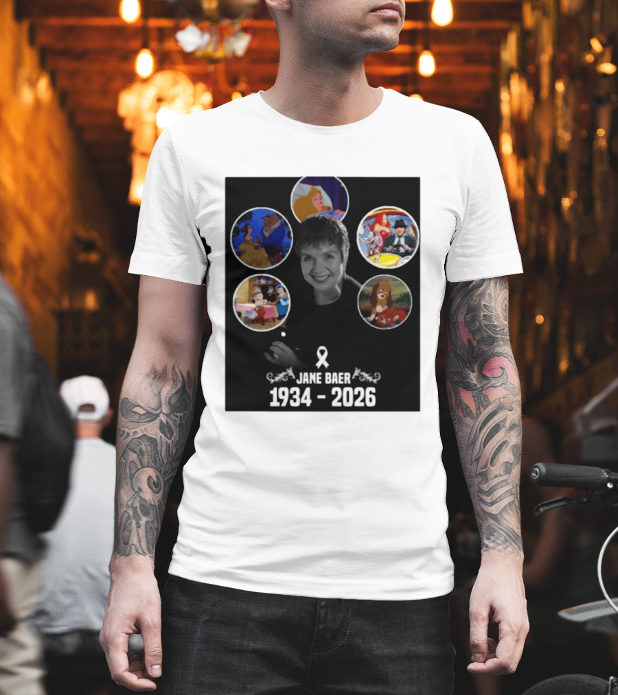 Jane Baer 1934 2026 Beauty And The Beast Sleeping Beauty Dumbo Mary Poppins Fox And The Hound Mickey Mouse T-Shirt