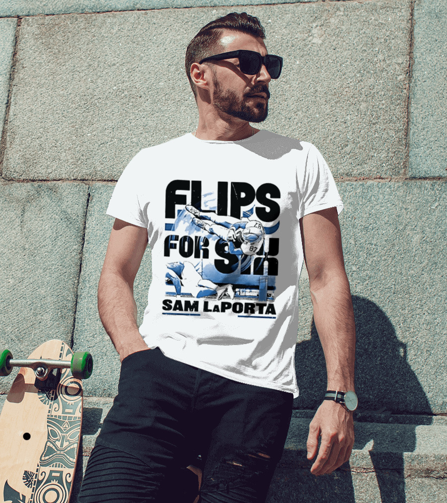 Sam Laporta Flips For Six Detroit Football T-Shirt