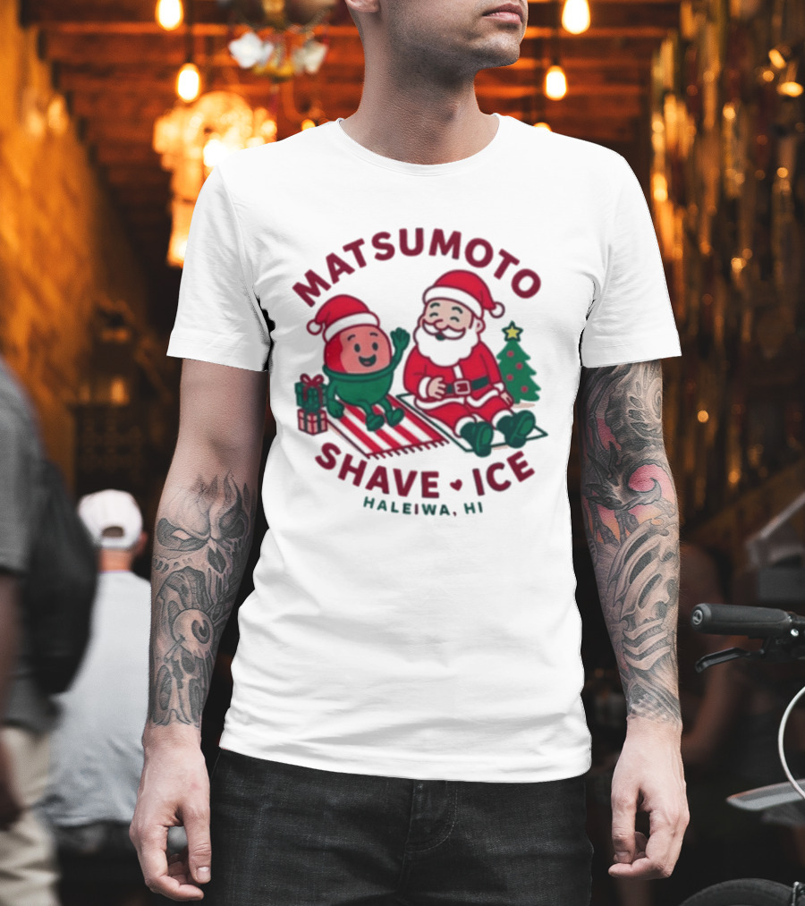 Matsumoto Shave Ice Christmas Haleiwa HI Santa Holiday 2025 T-Shirt