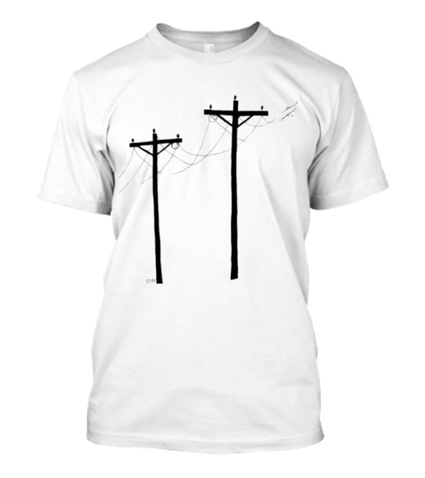Electric Utility Power Poles 125 Kv With Soft Print T-Shirt