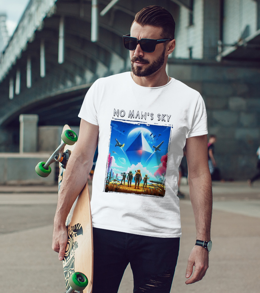 No Man's Sky Adventure With Spacecrafts And Explorers T-Shirt