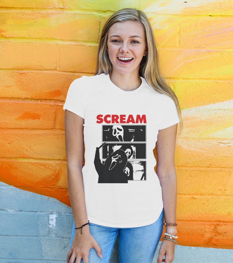 Scream Ghostface Slasher Horror Movie 90s T-Shirt