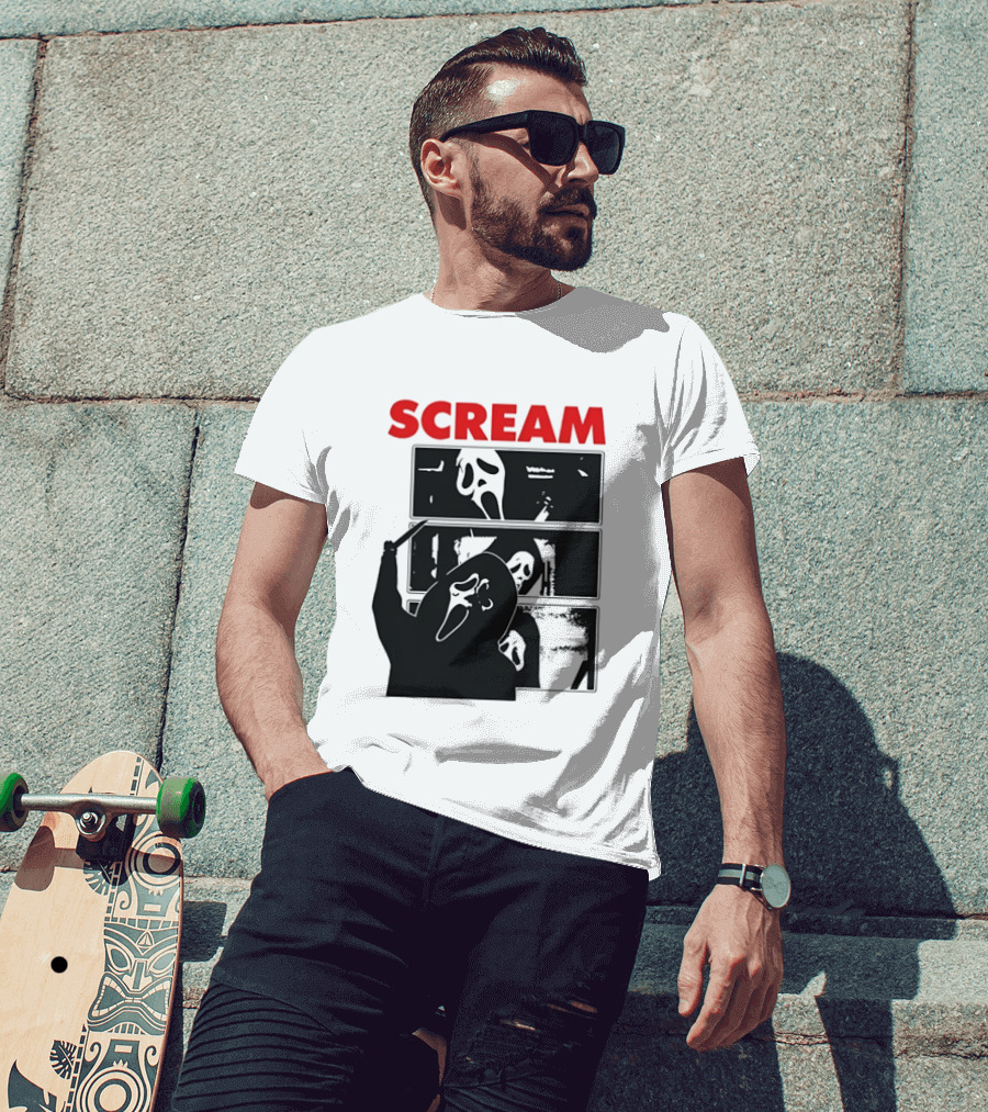 Scream Ghostface Slasher Horror Movie 90s T-Shirt