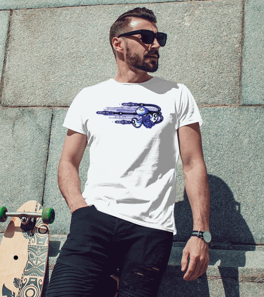 Techno Virus Digitalvirus No1 Cyber Character With Circuit T-Shirt