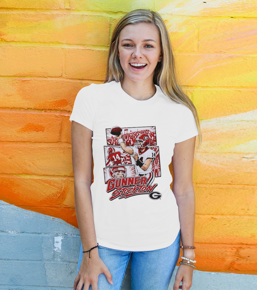 Gunner Stockton Georgia Bulldogs Football Player 14 T-Shirt
