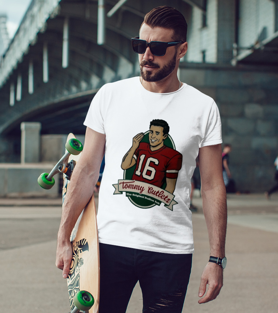 Tommy DeVito 16 Football Jersey Tommy Cutlets The Original Italian Sub T-Shirt