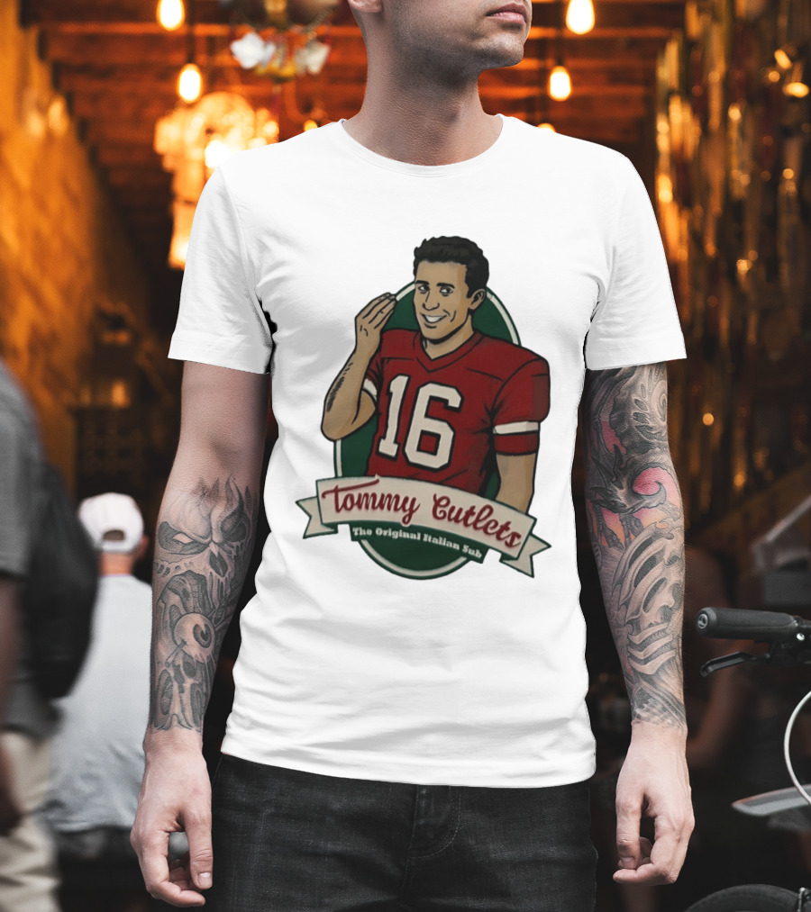 Tommy DeVito 16 Football Jersey Tommy Cutlets The Original Italian Sub T-Shirt