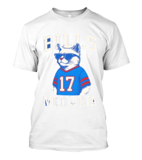 Bills Meowfia Cat 17 Jersey Buffalo Fan Football Sports T-Shirt