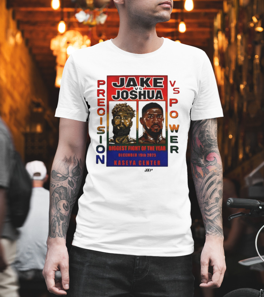 Jake Paul Vs Anthony Joshua Precision Vs Power Biggest Fight Of The Year December 19th 2025 Kaseya Center T-Shirt