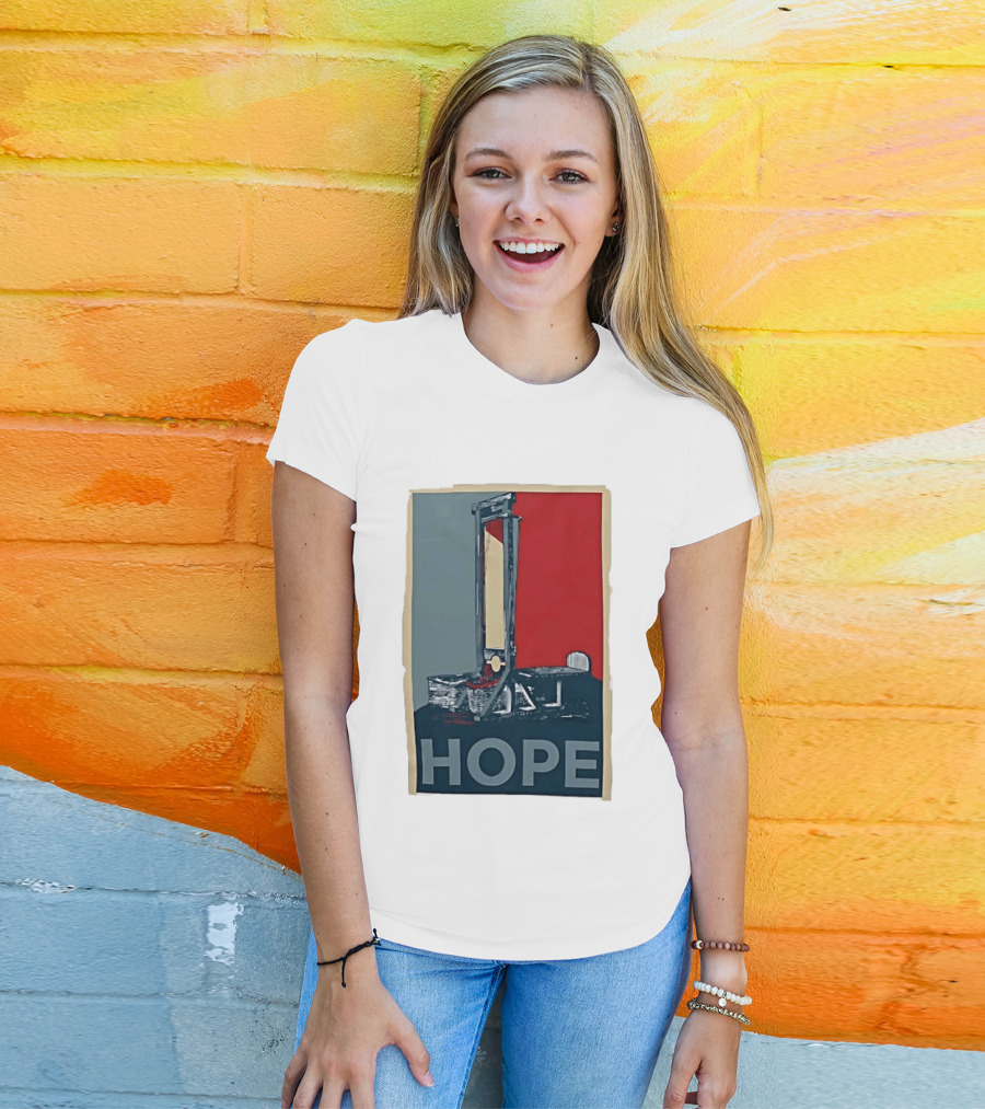 Hope Guillotine Vintage Style Political Icon Concept T-Shirt
