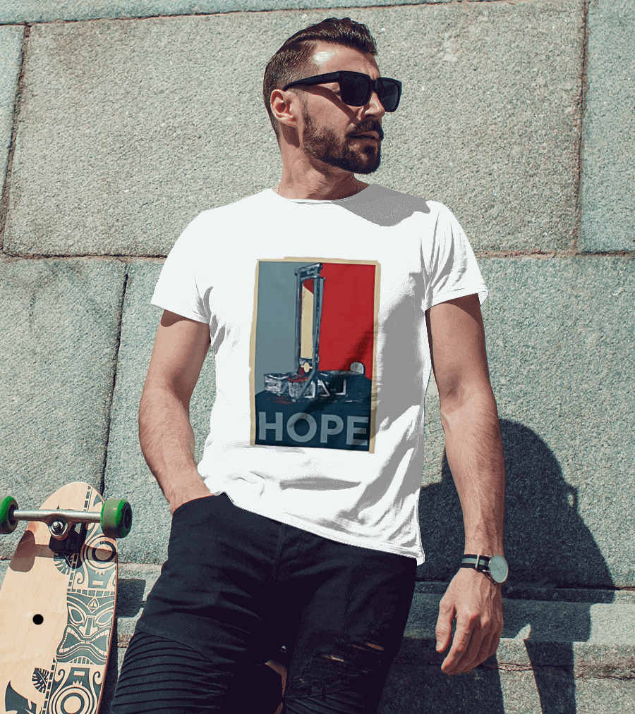 Hope Guillotine Vintage Style Political Icon Concept T-Shirt