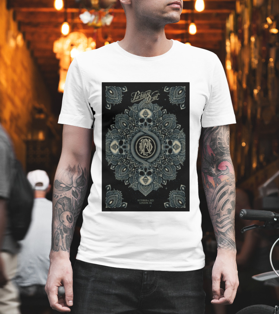 Parkway Drive Tour London UK October 4 2025 Mandala And Skull T-Shirt