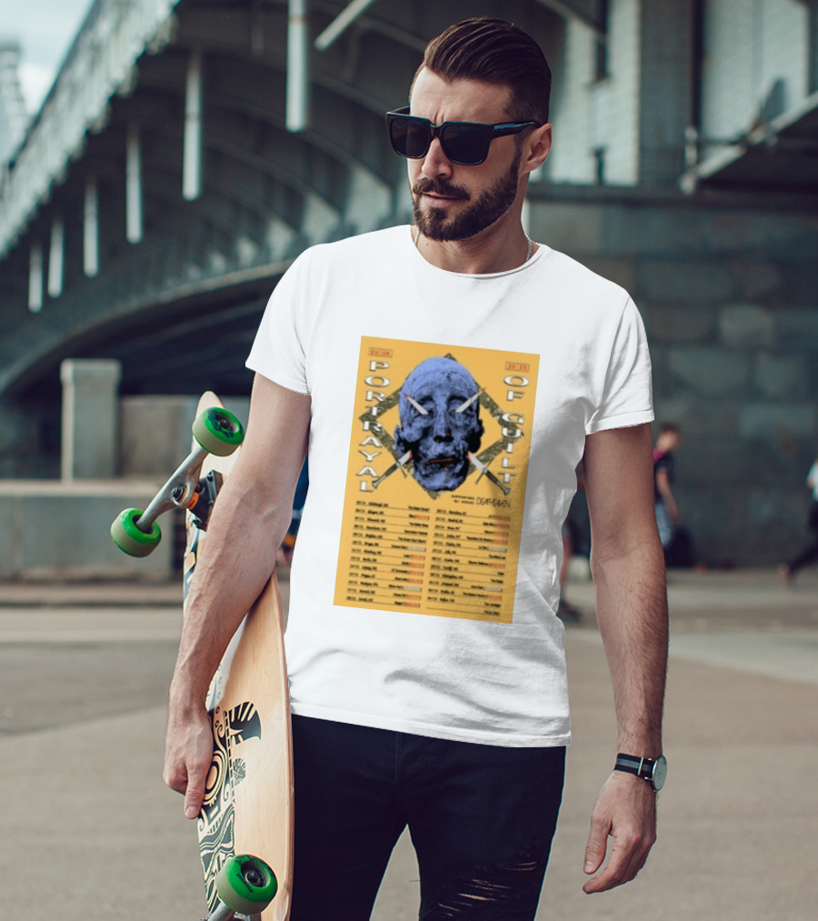 Portrayal Of Guilt Europe Tour 2025 Featuring Deafheaven Dates And Locations T-Shirt