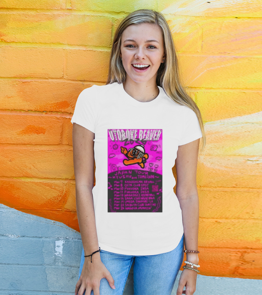 Otoboke Beaver Japan Tour 2026 Kyushu Tomiehan Kagoshima Oita Fukuoka Nagasaki Saga Umeda Shibuya Nagoya T-Shirt