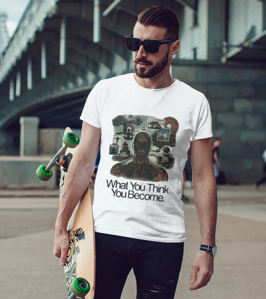 What You Think You Become Meditation Mindset Your Thoughts Shape Your Peace T-Shirt