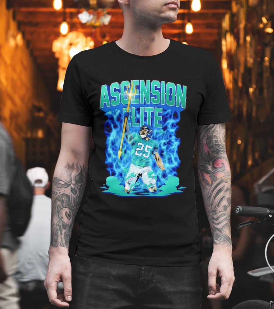 Ascension Elite 25 Football Player Trident Lightning Energy T-Shirt