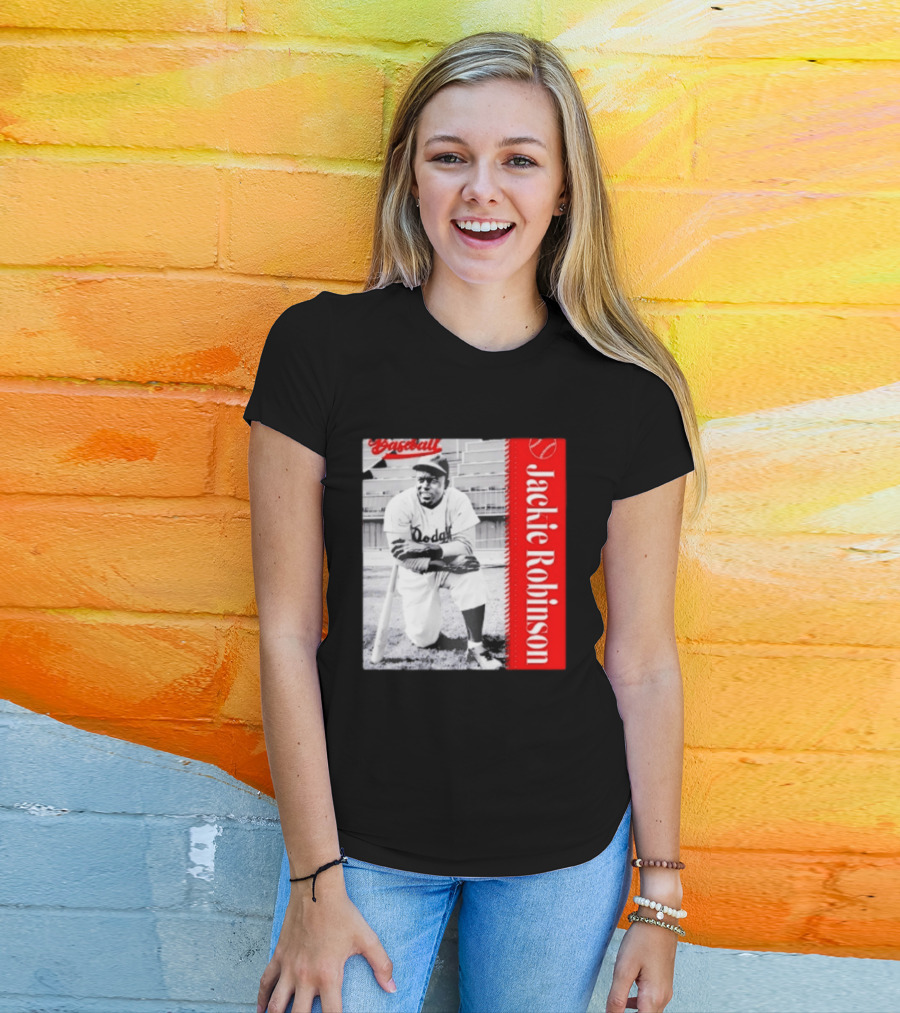 Jackie Robinson Brooklyn Dodgers MLB Baseball Legend T-Shirt