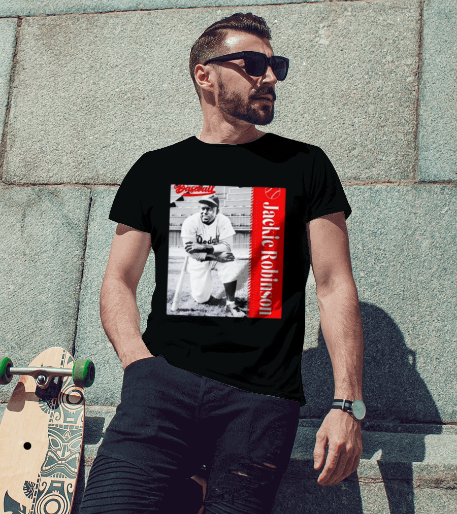 Jackie Robinson Brooklyn Dodgers MLB Baseball Legend T-Shirt