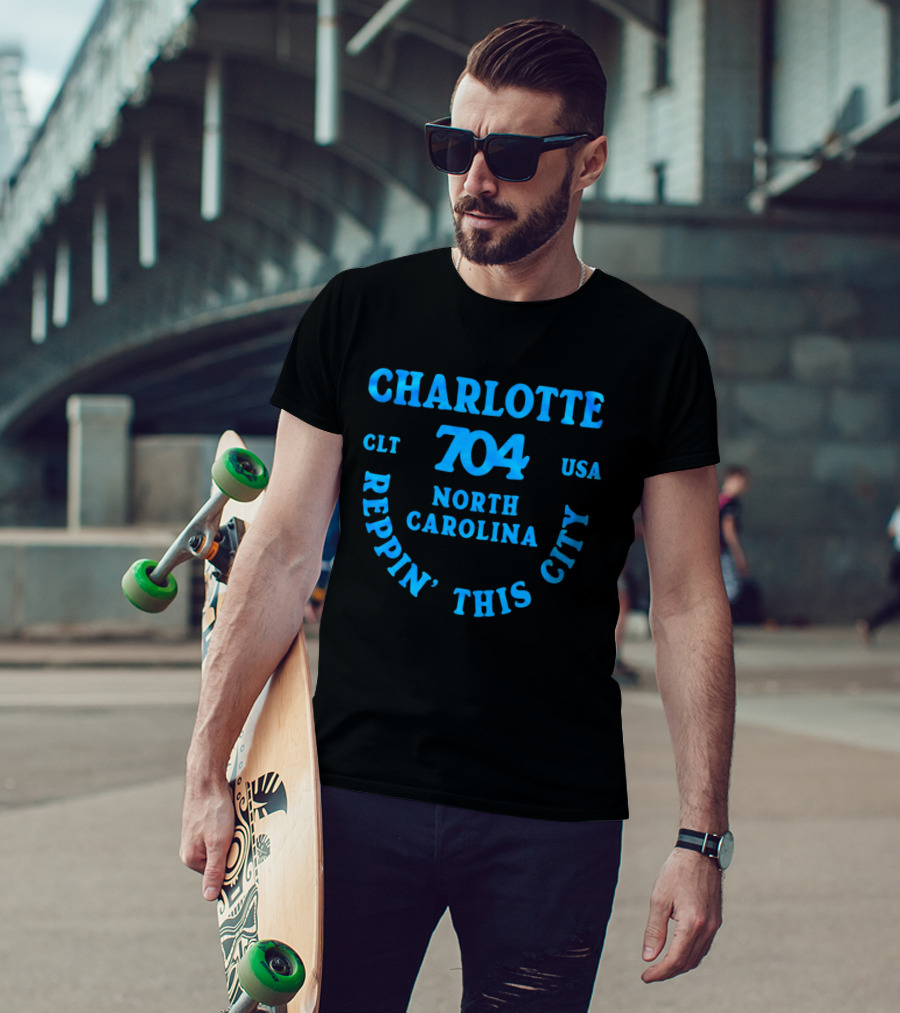 Charlotte 704 Clt Usa North Carolina Reppin' This City T-Shirt