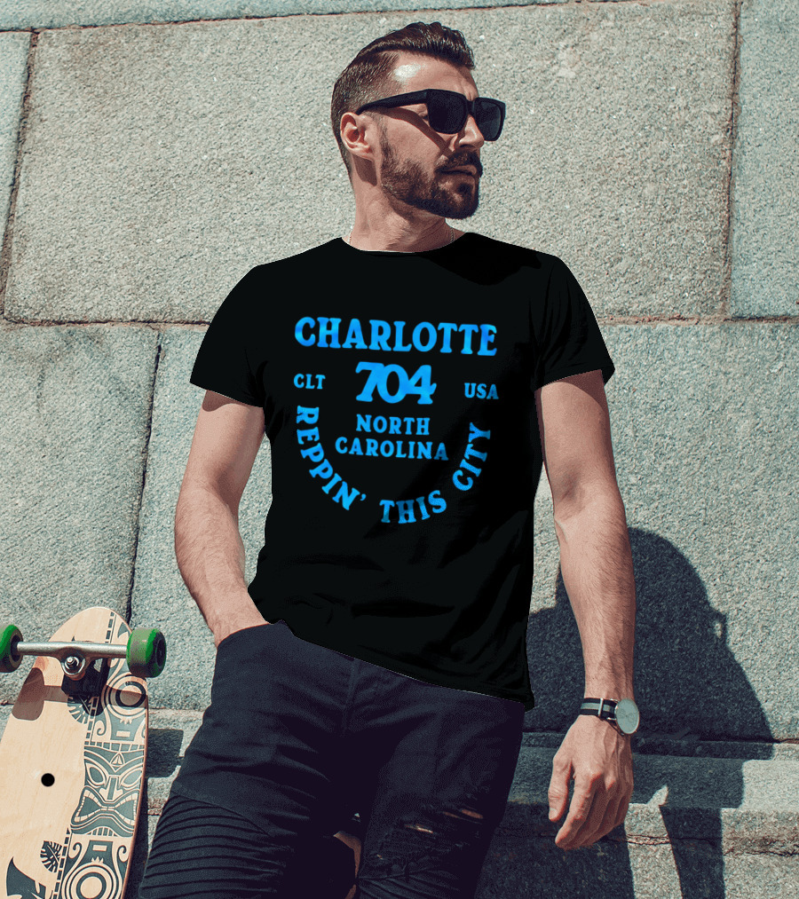 Charlotte 704 Clt Usa North Carolina Reppin' This City T-Shirt