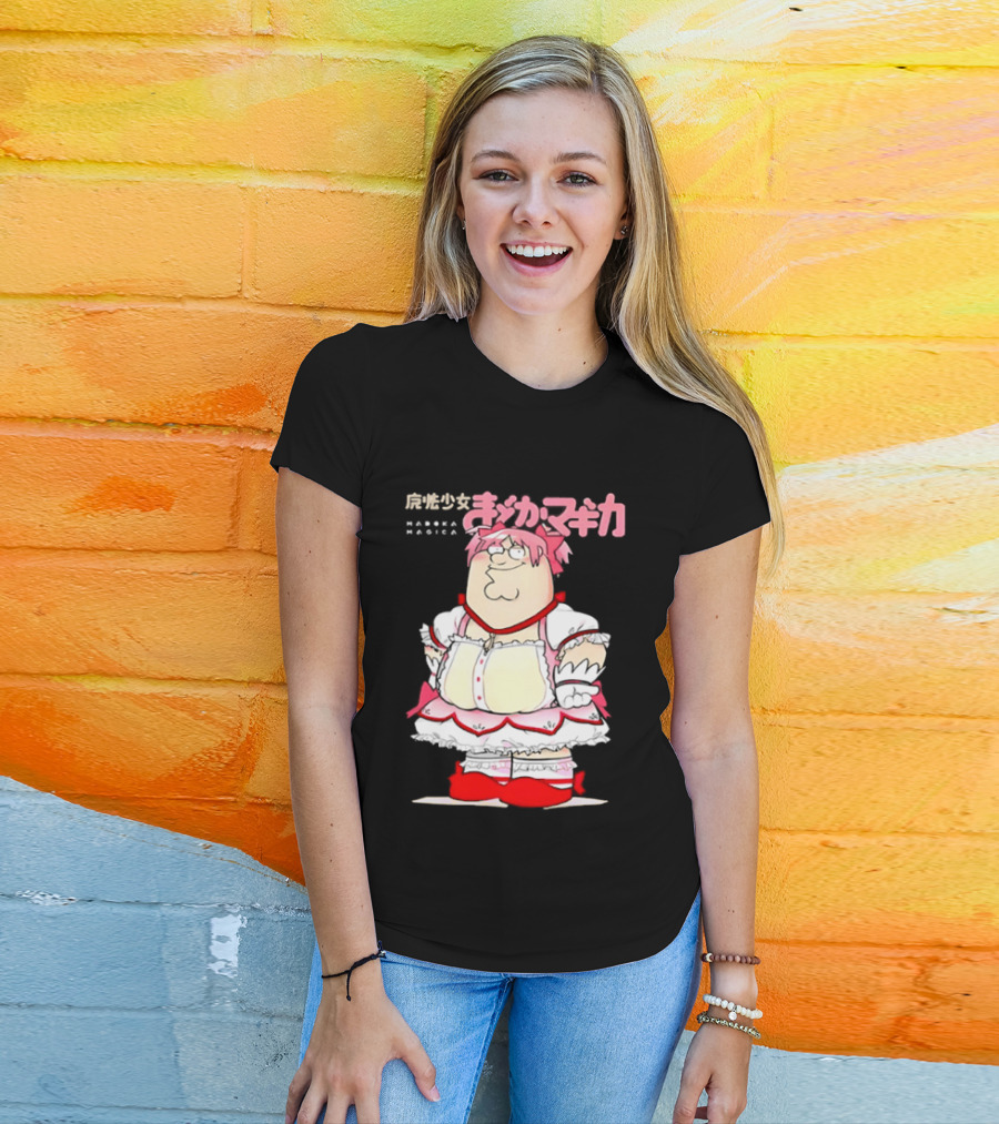 Madoka Peter Griffin Family Guy Puella Magi Madoka Magica Crossover Anime T-Shirt