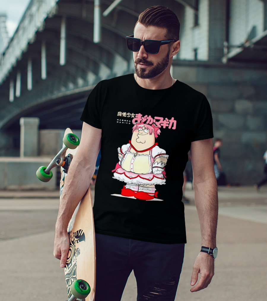 Madoka Peter Griffin Family Guy Puella Magi Madoka Magica Crossover Anime T-Shirt