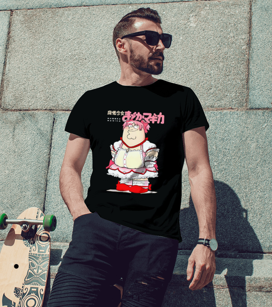 Madoka Peter Griffin Family Guy Puella Magi Madoka Magica Crossover Anime T-Shirt