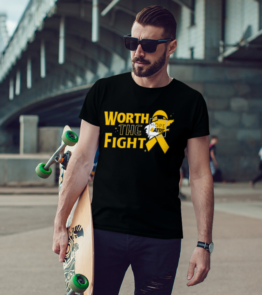 Worth The Fight Hope Yellow Ribbon 4 T-Shirt