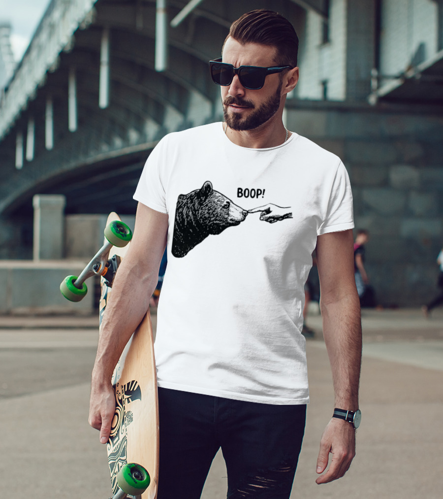 Bear Boop Finger Touching Nose T-Shirt