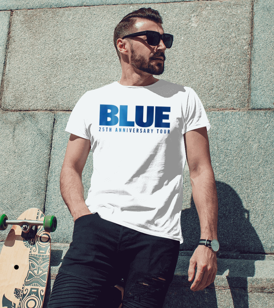 Blue 25th Anniversary Tour Music Concert Celebration T-Shirt