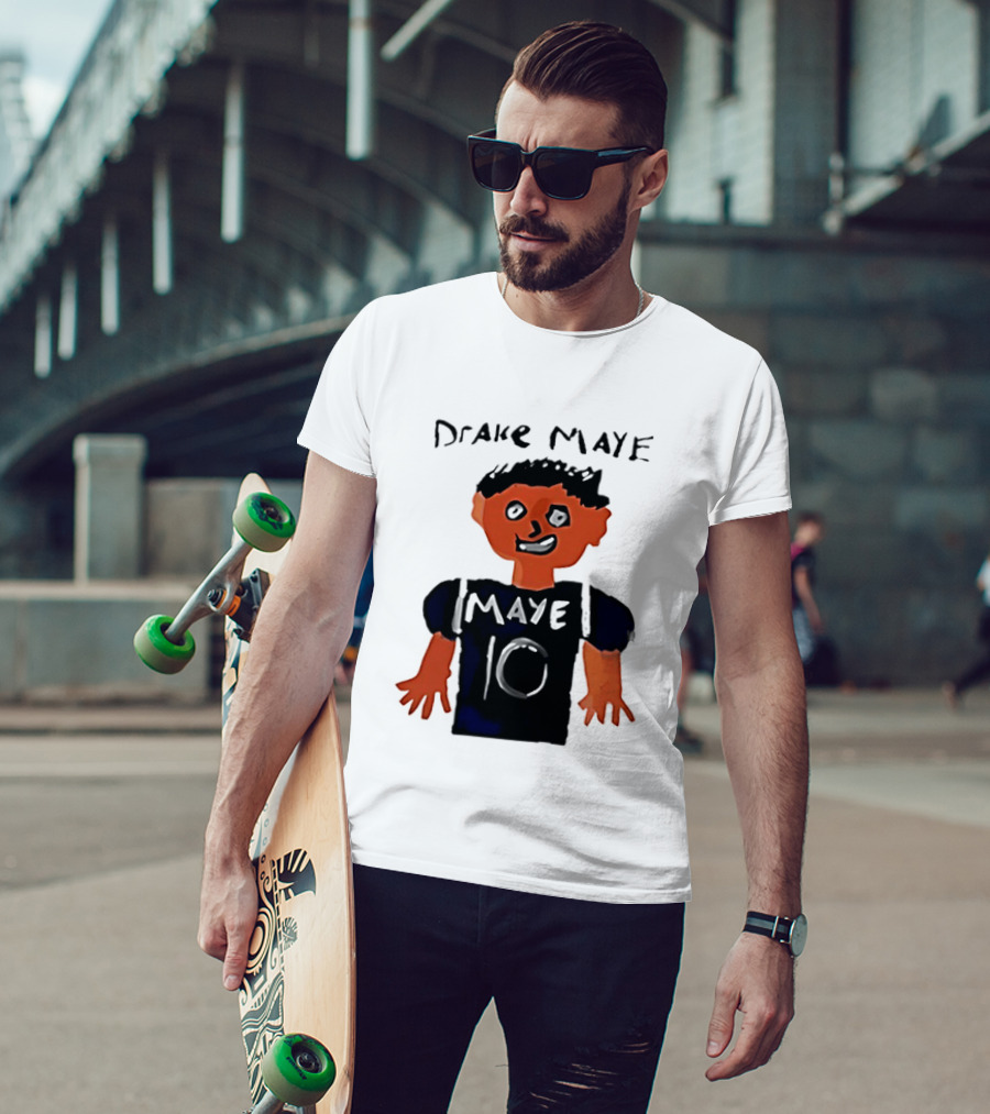 Drake Maye 10 Caricature Drawing New England Patriots T-Shirt