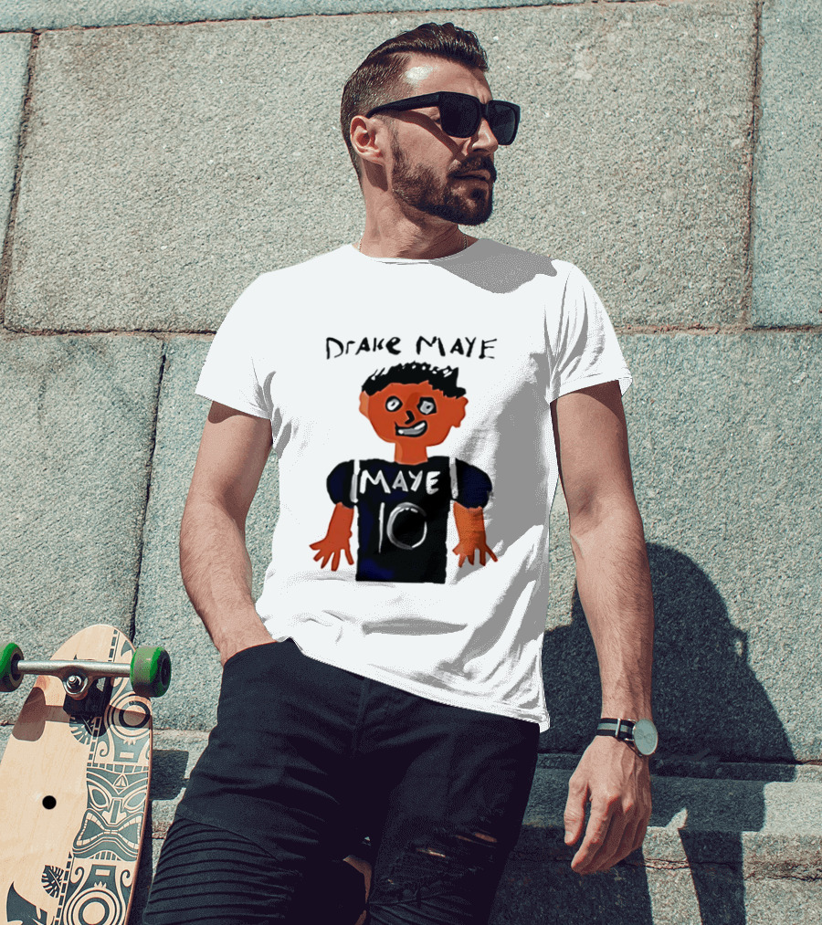 Drake Maye 10 Caricature Drawing New England Patriots T-Shirt