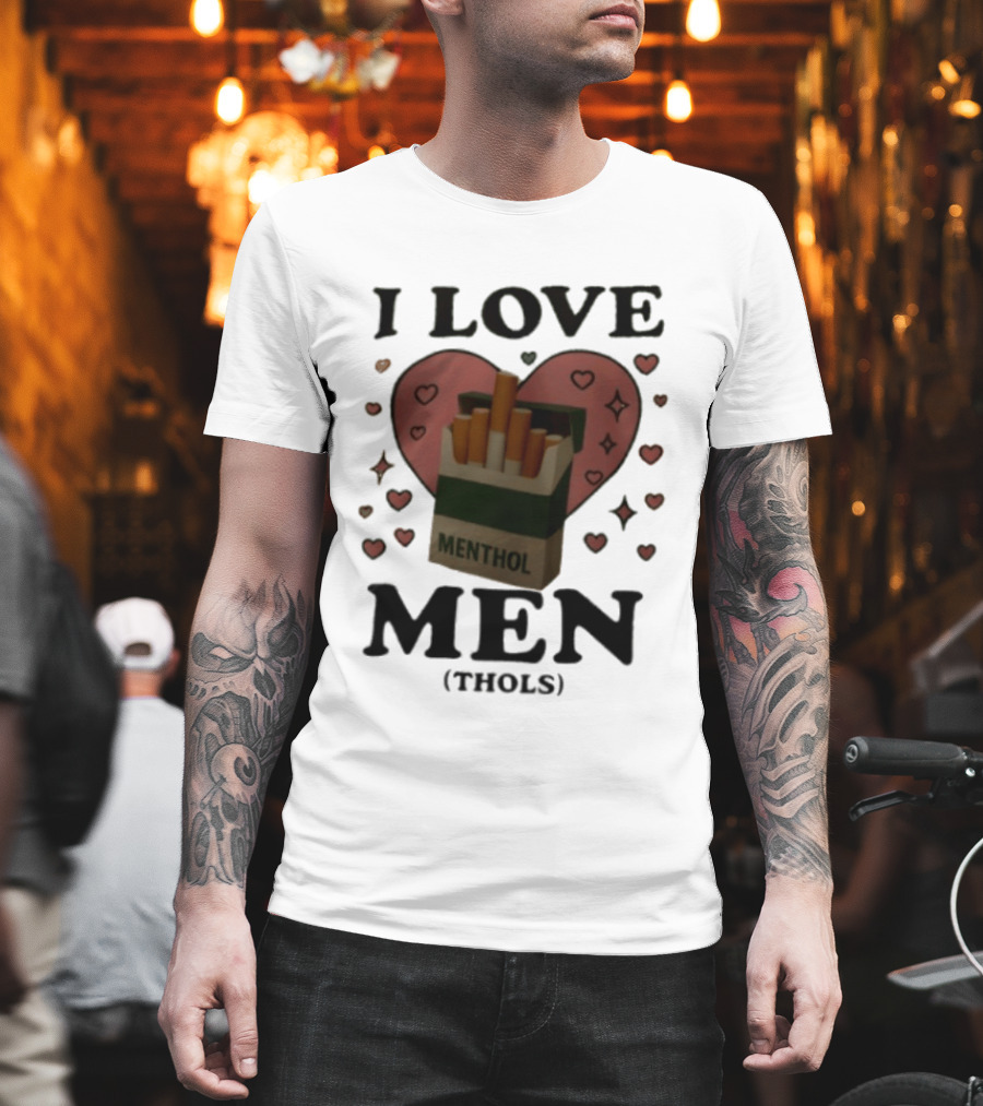 I Love Menthol Cigarettes Heart Cartoon Pack T-Shirt