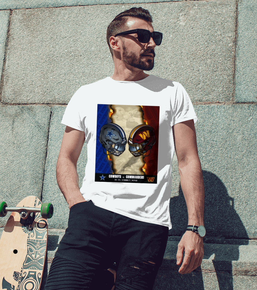 Cowboys Vs Commanders December 25 Noon CT Netflix T-Shirt