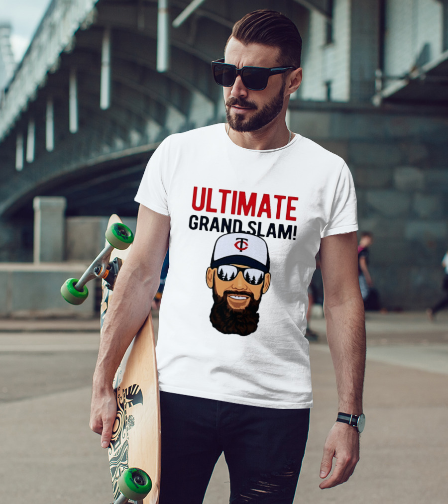 Minnesota Twins Ultimate Grand Slam MLB Bearded Player With Sunglasses T-Shirt