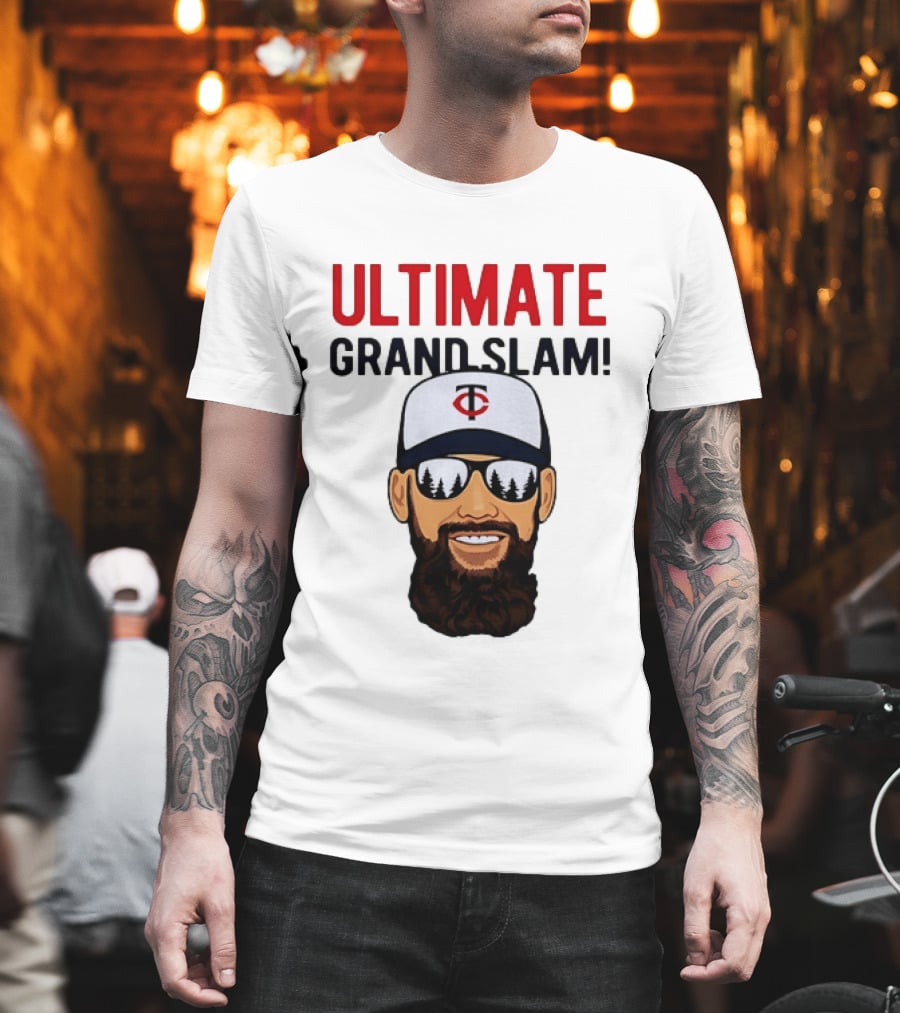 Minnesota Twins Ultimate Grand Slam MLB Bearded Player With Sunglasses T-Shirt