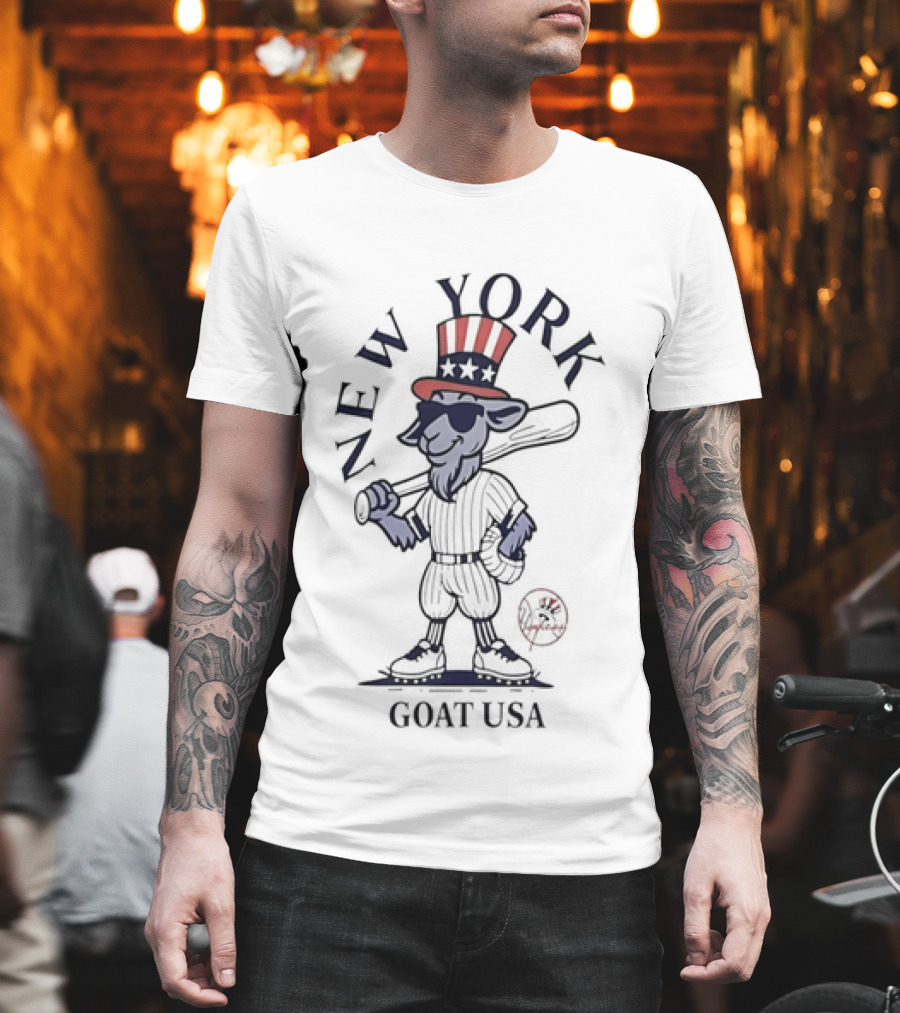 New York Yankees Goat USA Uncle Sam T-Shirt