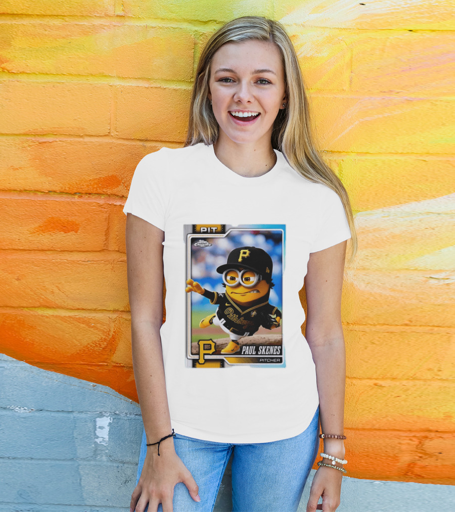 Paul Skenes Pittsburgh Pirates Minion Pitcher Topps Chrome Card PIT T-Shirt