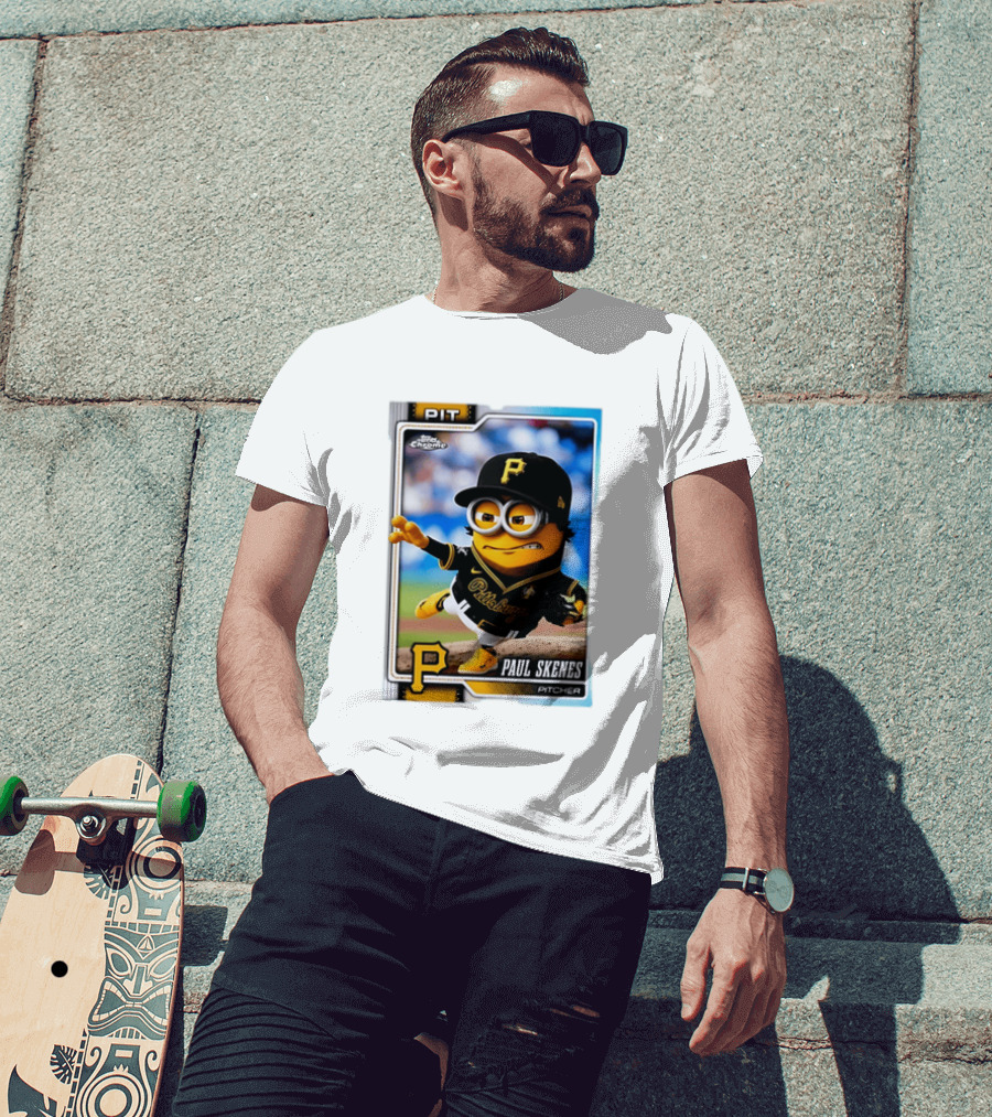 Paul Skenes Pittsburgh Pirates Minion Pitcher Topps Chrome Card PIT T-Shirt