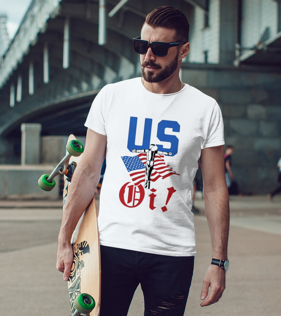 US Oi American Flag Punk Rock Skinhead Culture T-Shirt