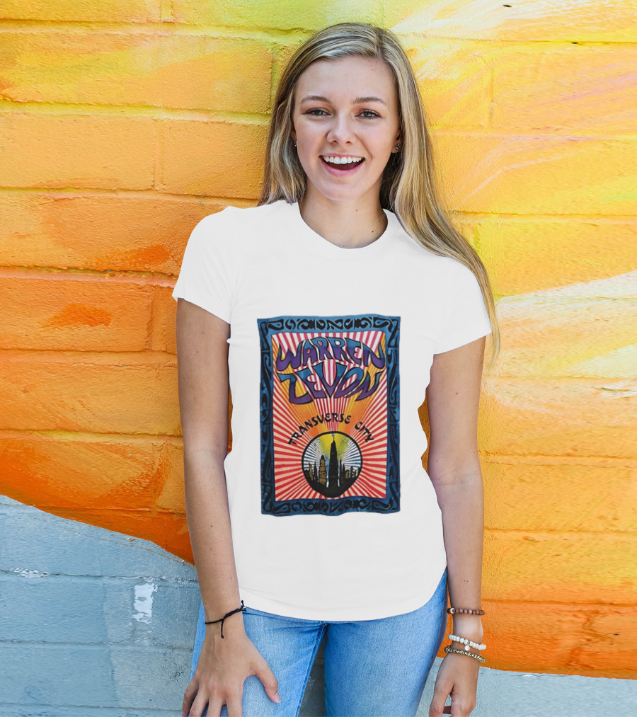 Warren Zevon Transverse City Psychedelic Rock Skyline T-Shirt