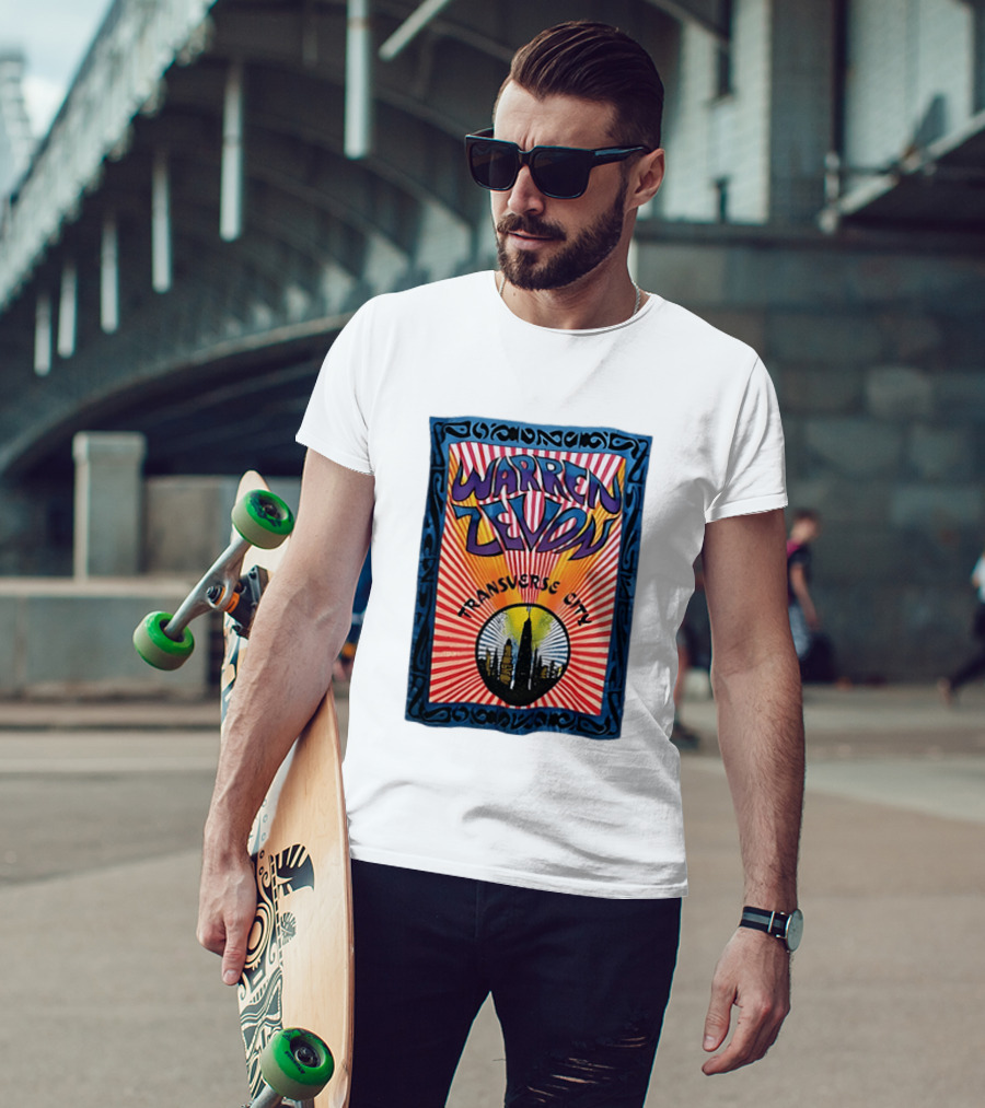 Warren Zevon Transverse City Psychedelic Rock Skyline T-Shirt
