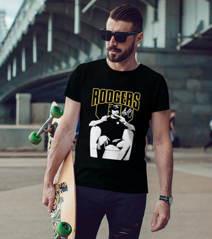 Rodgers Absolute Coward Double Middle Finger Pittsburgh Steelers T-Shirt