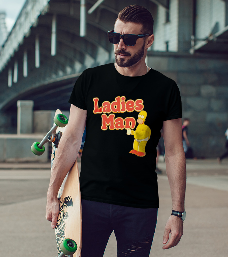 Ladies Man Homer Simpson The Simpsons Cartoon T-Shirt