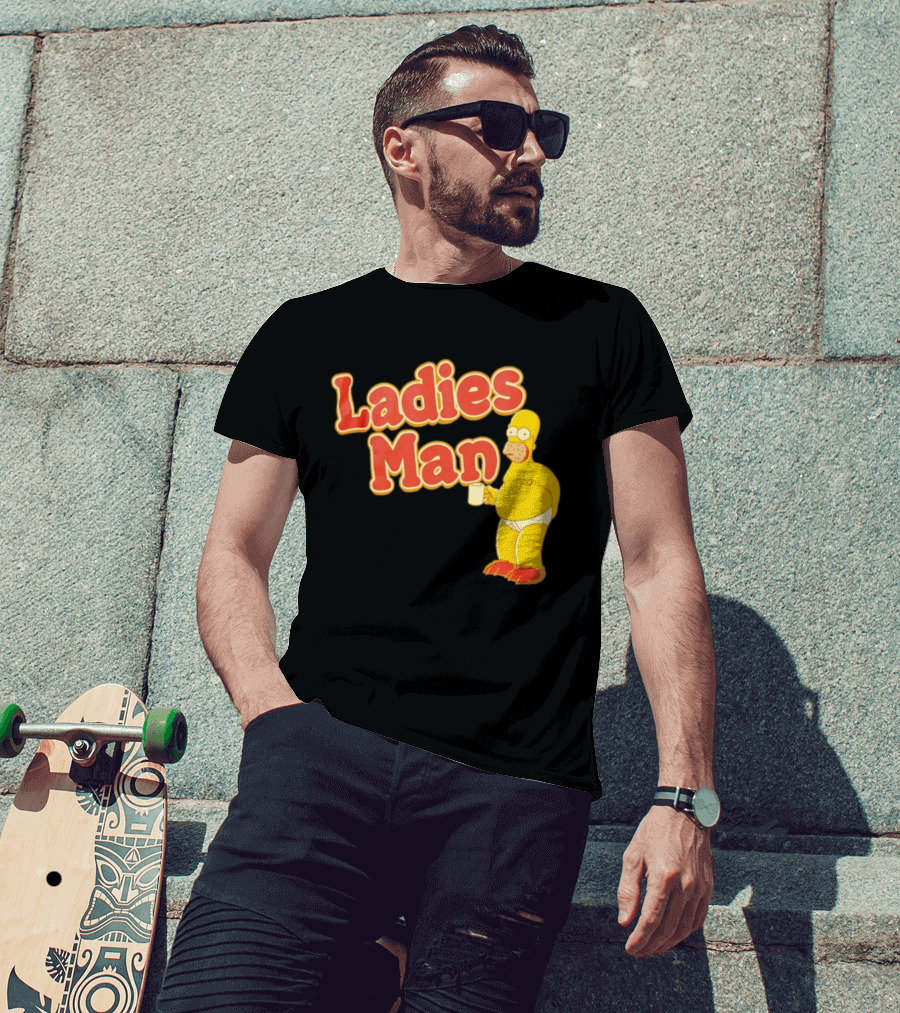 Ladies Man Homer Simpson The Simpsons Cartoon T-Shirt