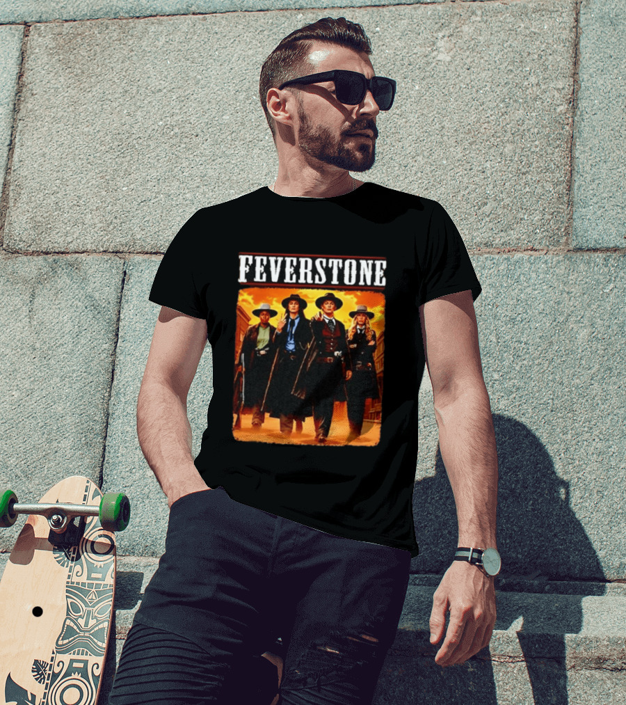 Feverstone Western Outlaws Indiana Fever WNBA Players As Gunfighter Team T-Shirt