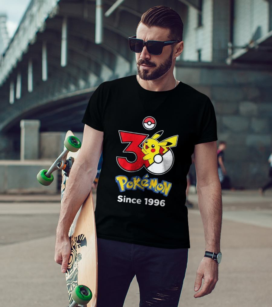 Tampa Bay Buccaneers X Pokemon 30th Anniversary Pikachu Since 1996 Celebration T-Shirt