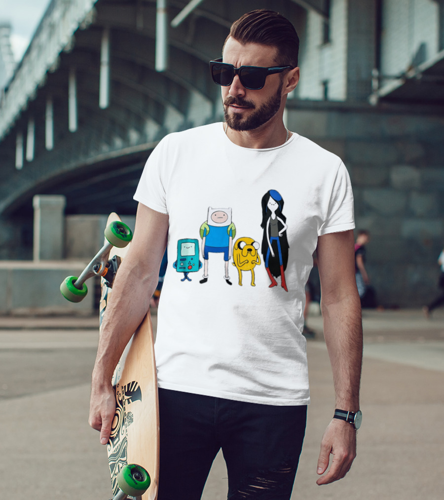 Adventure Time Finn Jake BMO Marceline Character Lineup T-Shirt