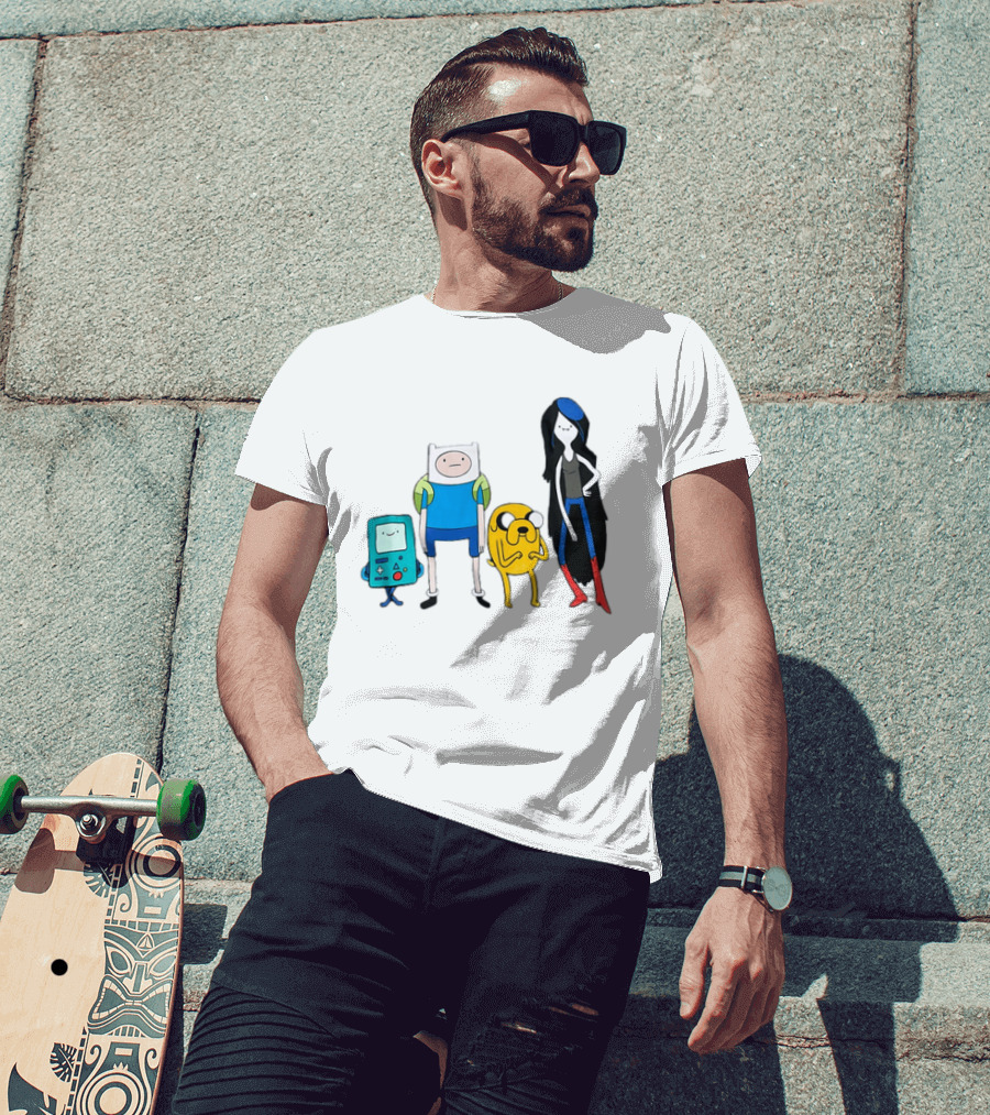 Adventure Time Finn Jake BMO Marceline Character Lineup T-Shirt