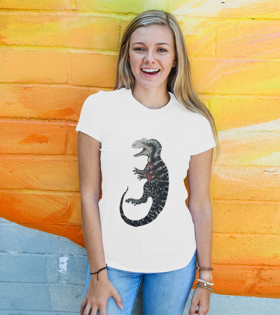Allosaurus Dinosaur Prehistoric Paleontology Detailed Fossil T-Shirt